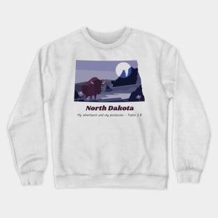 USA State of North Dakota Psalm 2:8 - My Inheritance and possession Crewneck Sweatshirt